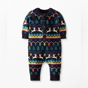 Hanna Andersson Baby Holiday Romper In Combed Cotton